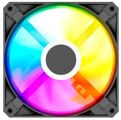 Изображение товара Вентилятор Powercase M56-12 ARGB 120x120 мм для корпуса с ARGB подсветкой