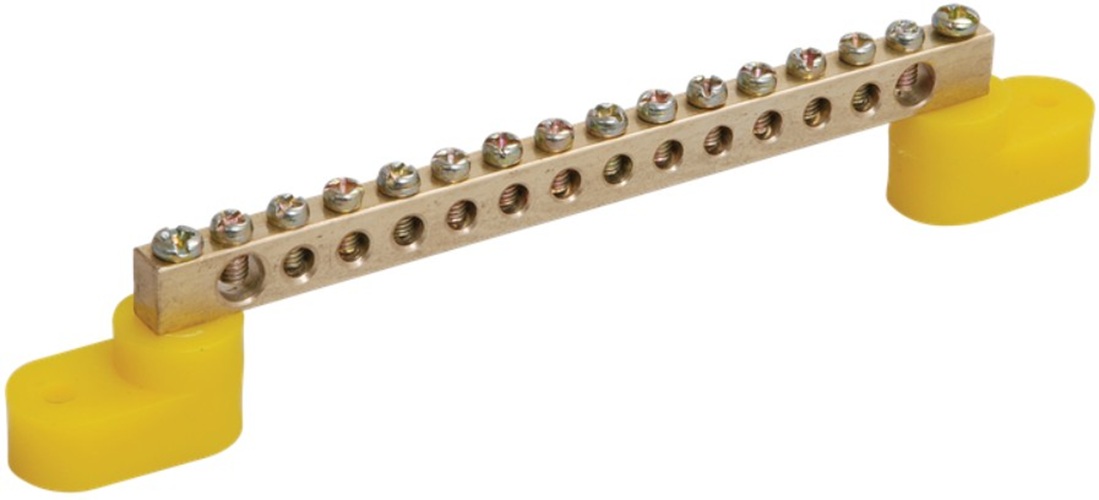 

Шина IEK YNN10-69-14C2-K05 PE земля на двух угловых изол ШНИ-6х9-14-У2-Ж, YNN10-69-14C2-K05