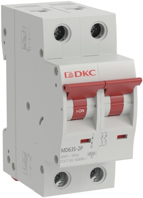 

Автоматический выключатель модульный DKC MD63S-2PC20 YON max типа MD63S 4,5кА 2P (C) 20А (кратность 6шт), MD63S-2PC20