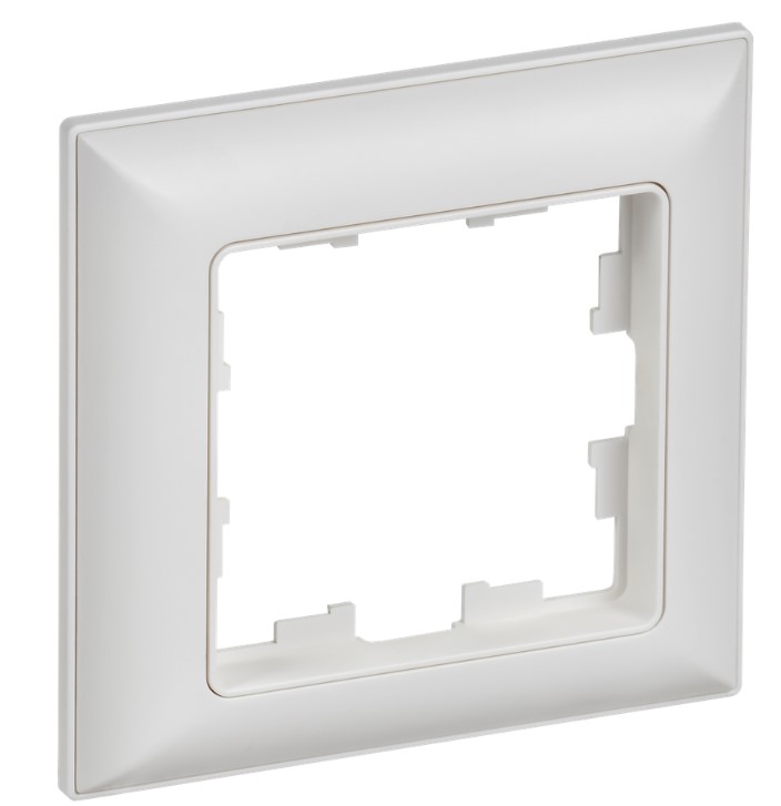 

Рамка одинарная IEK BR-M12-12-K91 BRITE РУ-1-БрАБ арктический белый/белый, BR-M12-12-K91