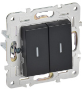 фото Переключатель двухклавишный IEK SK-V22-1-10-K02
