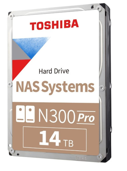Изображение товара Жесткий диск Toshiba N300 14 ТБ NAS 3.5\" SATA 7200 об/мин 512 МБ кэш