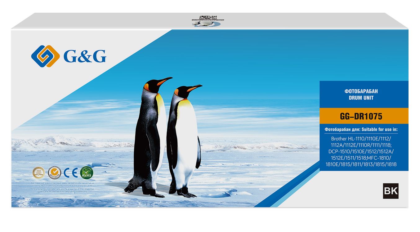 

Блок фотобарабана G&G GG-DR1075 DR-1050/DR-1060/DR-1070/DR-1000 черный ч/б:10000стр. для HL-1110/1110E/1112/1112A/1112E/1110R/1111/1118;DCP-1510/1510E, GG-DR1075