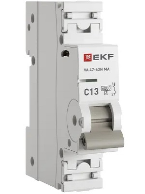 Изображение товара Автоматический выключатель EKF M63MA6113C 1П 13А 6кА IP20 PROxima