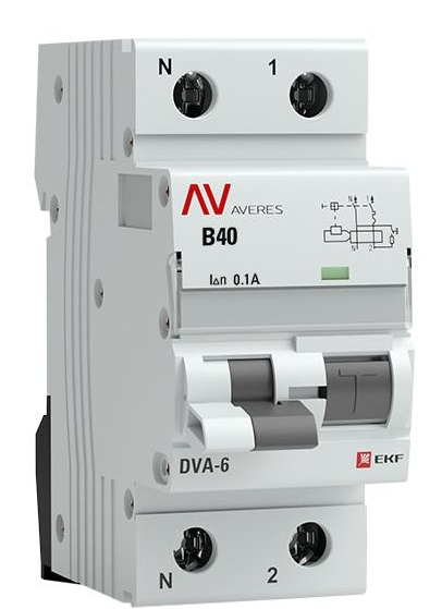 фото Автомат дифференциальный EKF rcbo6-1pn-40B-100-ac-av в Перми