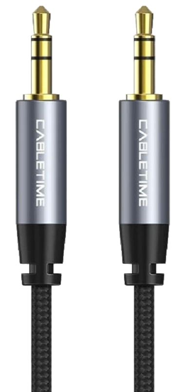 Кабель CABLETIME CF10H CT-AV311-P11GN-SG1 AUX 3,5 мм, 1 м, чёрный
