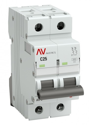 Изображение товара Автоматический выключатель EKF mcb6-DC-2-25C-av 25 А 500 В