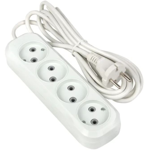 Изображение товара Удлинитель EKF UBA10-275-4-03 с 4 розетками, 3 м кабель, защита от перенапряжения