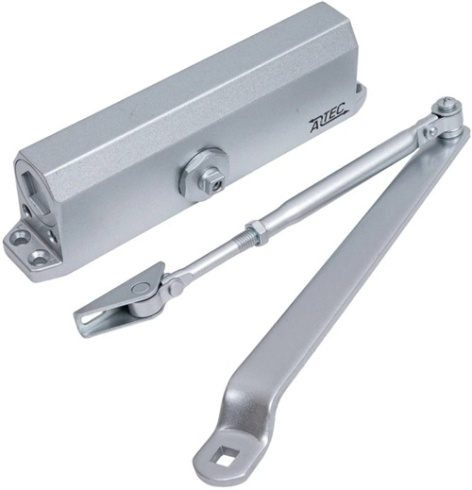 Изображение товара Доводчик дверной AccordTec ATEC-D230E-Sl регулируемый 120 кг серебро