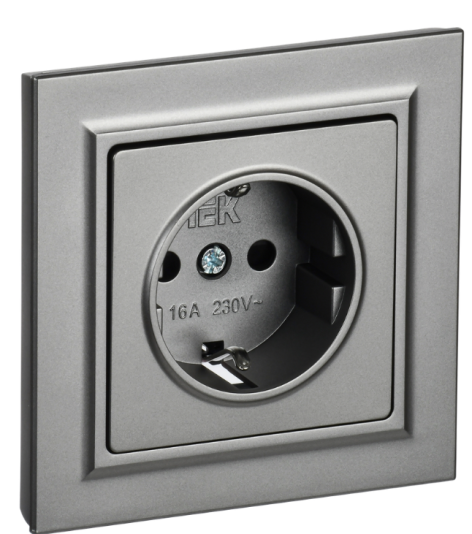 фото Розетка с заземлением в сборе IEK BR-R14-16-K46-F в Уфе