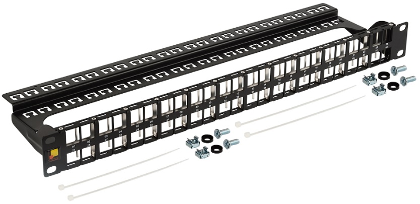 

Патч-панель Lanmaster LAN-PPC48OK-UTP наборная 19" высокой плотности, неэкранированная, 48 портов, 1U, с задним органайзером, LAN-PPC48OK-UTP