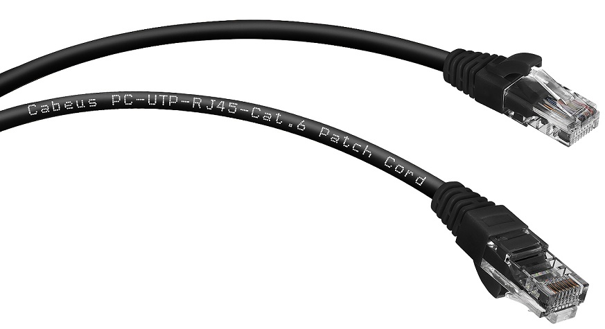 фото Кабель патч-корд U/UTP 6 кат. 0.5м  Cabeus PC-UTP-RJ45-Cat.6-0.5m-BK-LSZH