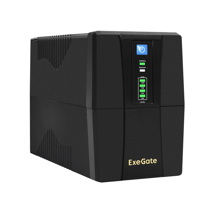 

Источник бесперебойного питания Exegate Power Back BNB-1000.LED.AVR.2SH.RJ.USB EX292786RUS 1000VA/550W,LED, AVR, 2*Schuko, RJ45/11,USB, Black, Power Back BNB-1000.LED.AVR.2SH.RJ.USB