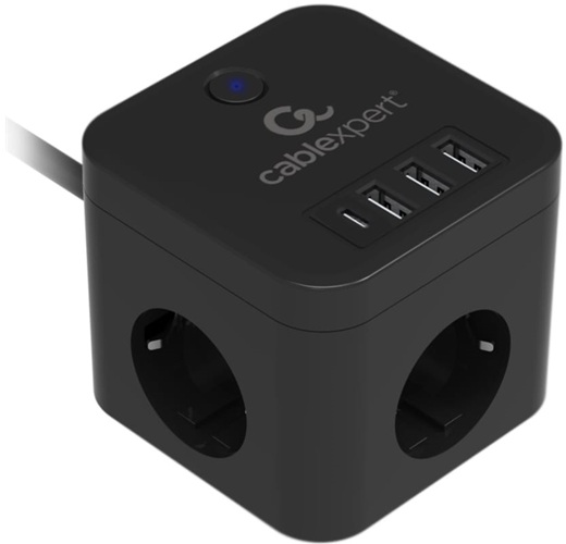 фото Сетевой фильтр Cablexpert CUBE-3-CU3-B-1.5