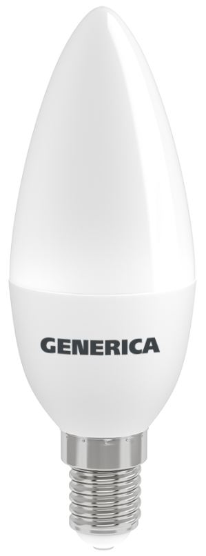 

Лампа светодиодная GENERICA LL-C35-10-230-65-E14-G C35 свеча 10Вт 230В 6500К E14 (кратность 10шт), LL-C35-10-230-65-E14-G