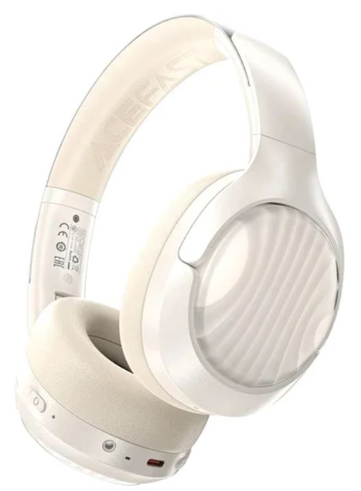 

Наушники беспроводные ACEFAST H5 с активным шумоподавлением Active Noise Cancelling Wireless Headset. Цвет: молочный белый, H5