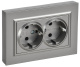 фото Розетка двухместная с заземлением  IEK BR-R27-16-K46-F в Санкт-Петербургe