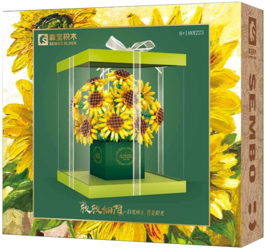 

Конструктор Sembo Block 601223 букет "Подсолнухи", 1848 деталей, "Подсолнухи"