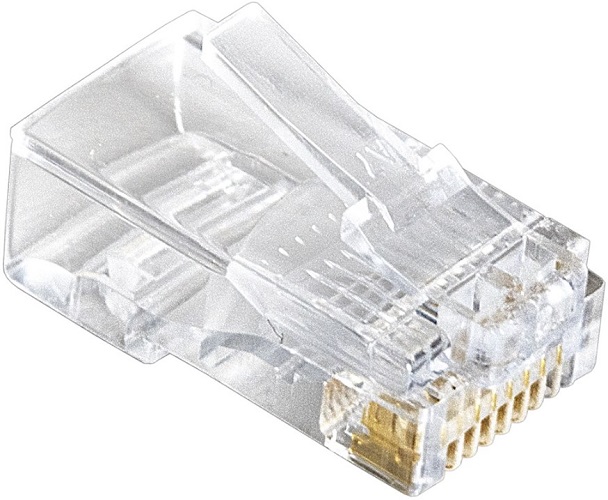 

Коннектор RJ-45 (8P8C) cat.6 Exegate PL45-C6-8P8C-100 EX283691RUS под одножильный кабель, золотое напыление (100шт), PL45-C6-8P8C-100
