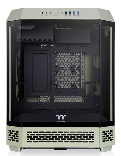 

Корпус ATX Thermaltake The Tower 600 CA-1Z1-00MEWN-00 Matcha, зеленый, без БП, панели из закаленного стекла, 4*USB3.0, Type-C, audio, The Tower 600