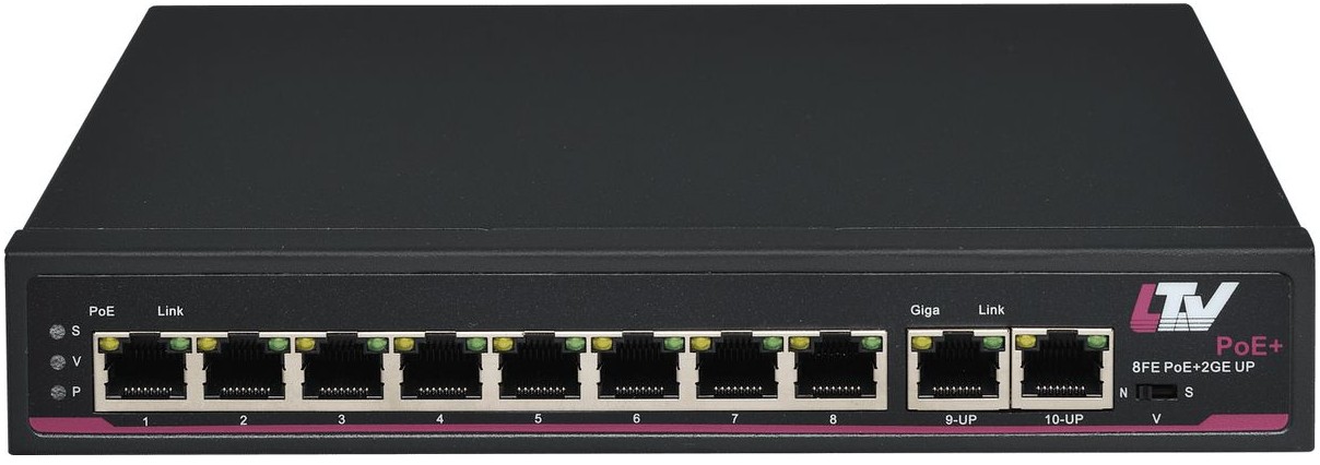 Коммутатор LTV LTV-2S08F2U(G)-P