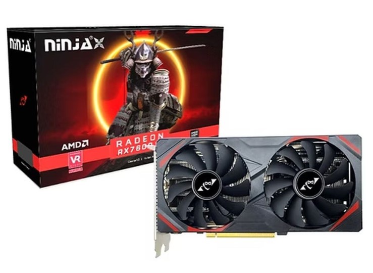 

Видеокарта PCI-E Sinotex Radeon RX 7600 Ninja (AF760FG86F) 8GB GDDR6 128bit 6nm 2726/18000MHz HDMI 3*DP, Radeon RX 7600 Ninja (AF760FG86F)