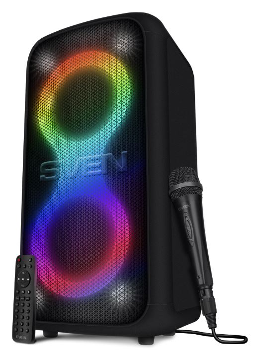 

Портативная акустика Sven PS-1000 SV-022686 черная (160 Вт, TWS, BT, FM, USB, LED-дисплей, 8000мА*ч), PS-1000