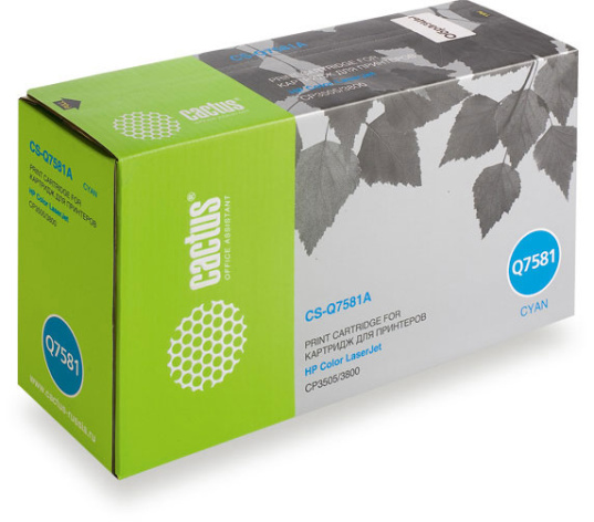 Изображение товара Картридж Cactus CS-Q7581A для HP LaserJet 3800 и CP3505