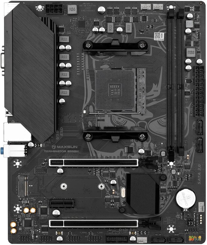 

Материнская плата mATX MAXSUN MS-Terminator B550M 2.5G (AMD AM4, B550, 2*DDR4 (3800), 4*SATA 6G RAID, M.2, 3*PCIe, HDMI, 2*USB 3.2, 4*USB 2.0), MS-Terminator B550M 2.5G