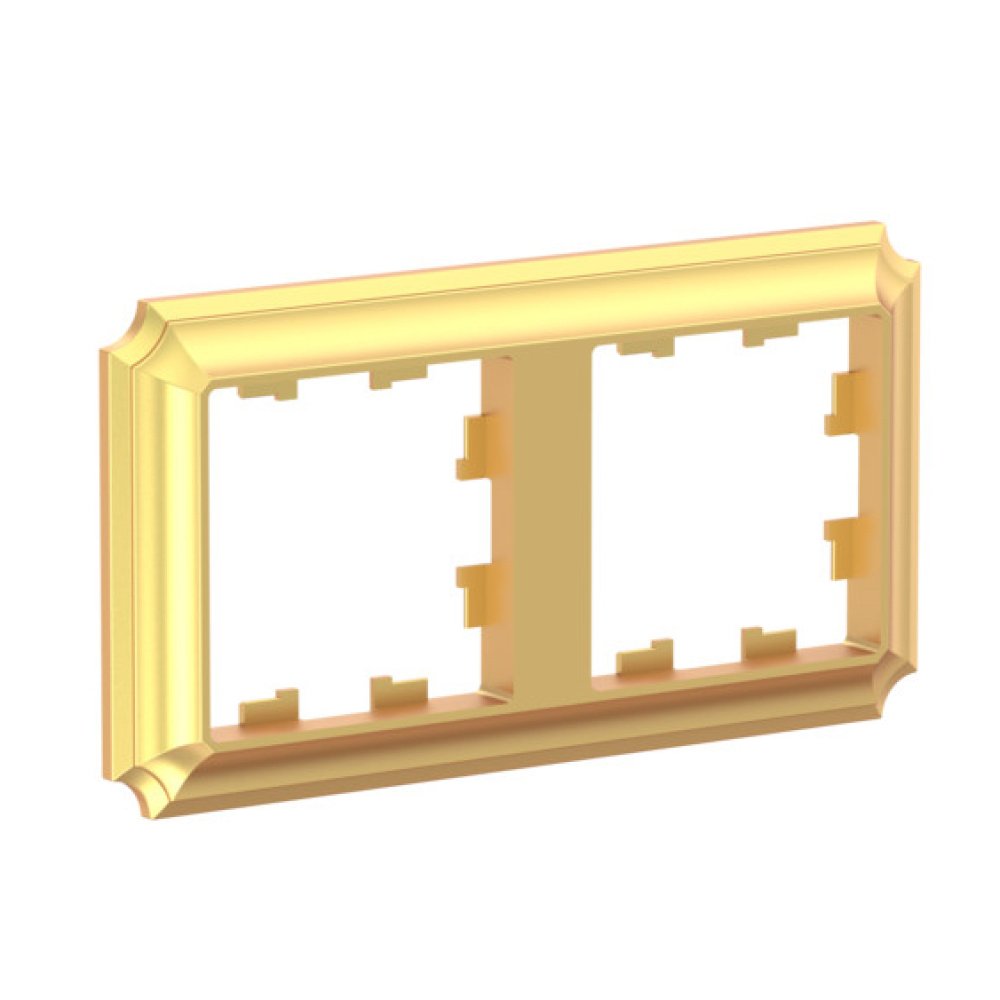 

Рамка двойная Systeme Electric ATN101602 AtlasDesign ANTIQUE универсальная, Золото, ATN101602
