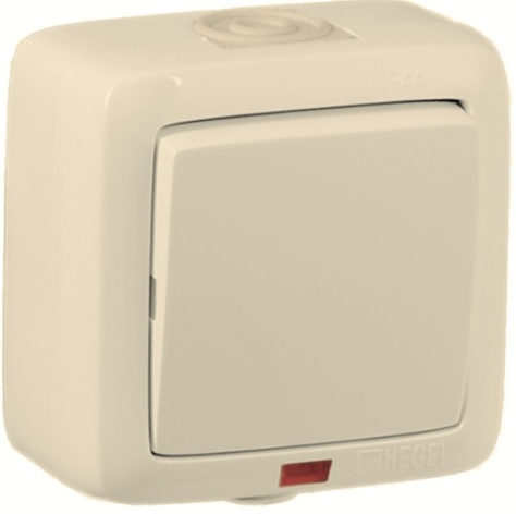 Изображение товара Переключатель одноклавишный HEGEL ВА16-262-01 для бытовых электросетей