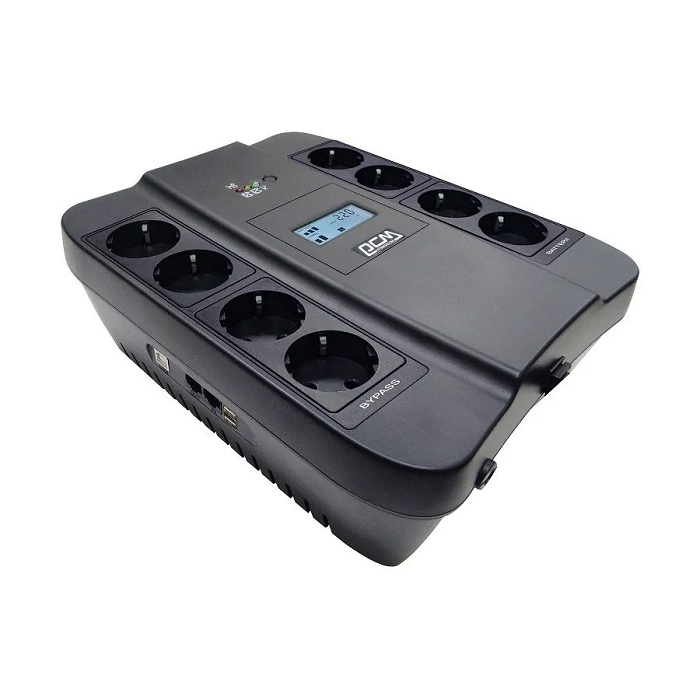 

Источник бесперебойного питания Powercom SPD-900U LCD Back-UPS SPIDER, Line-Interactive, LCD, AVR, 900VA/540W, Schuko, black, SPD-900U LCD