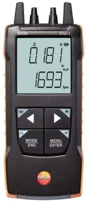

Манометр Testo 512-1 дифференциальный с подключением к приложению, 512-1