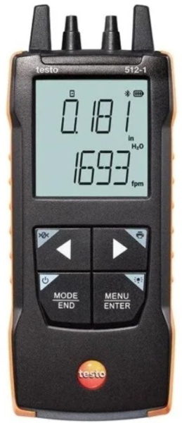 Изображение товара Цифровой дифференциальный манометр Testo 512-1 с Bluetooth для вентиляции