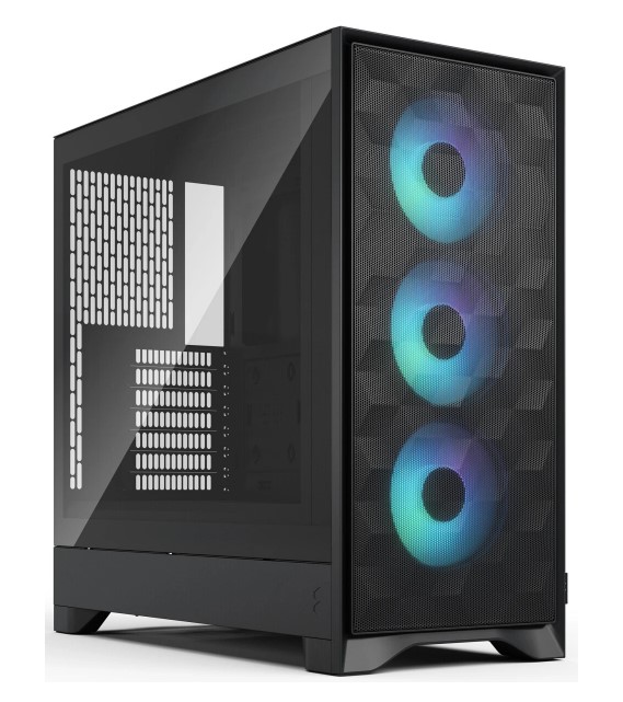 Корпус ATX Fractal Design FD-C-POA2A-03 без БП, боковая панель из закалённого стекла, USB Type-C, USB 3.2, черный