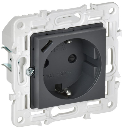 Изображение товара Розетка с заземлением IEK SK-R14-16-U14-018-K48