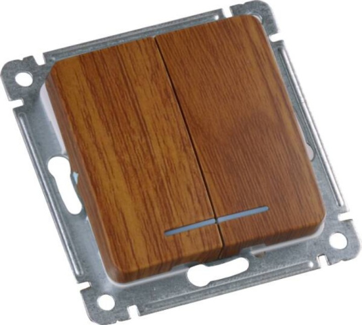 Изображение товара Выключатель двухклавишный HEGEL ВС10-452-05 для управления светом