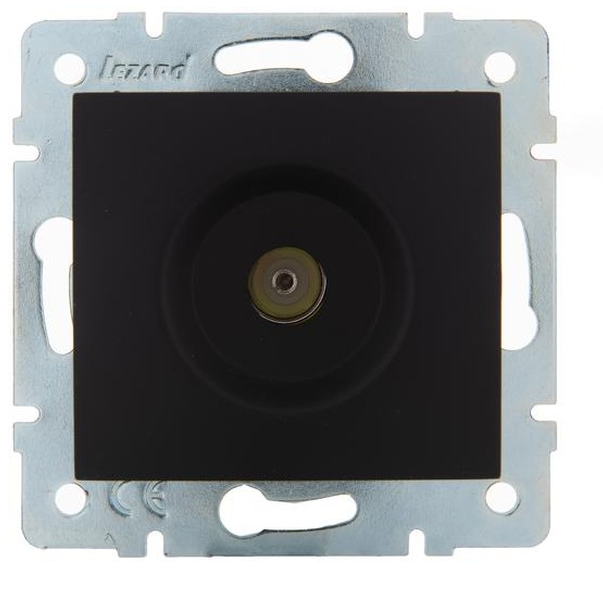 

Розетка телевизионная Lezard 707-4288-130 оконечная TV СП Karina механизм, черныйбархат, 707-4288-130