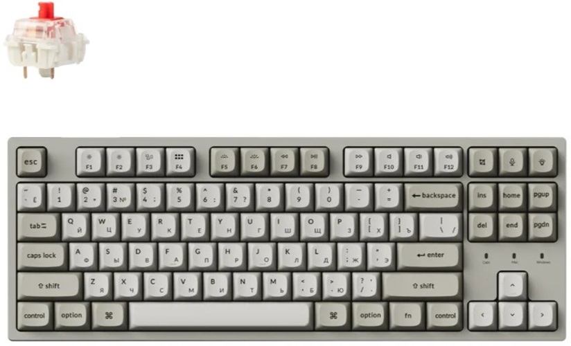 

Клавиатура Keychron C1 Pro C1PX-M1-RU TKL, механическая, 87 клавиш, цвет Retro, переключатели Super Red, C1 Pro