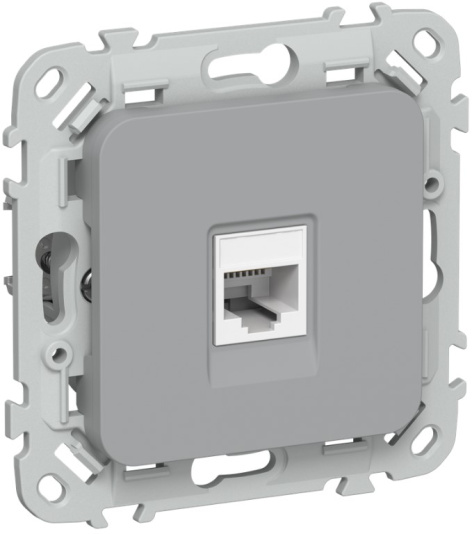 Изображение товара IEK FLITE FI-K12-1-K03 розетка RJ45 IP20 серый