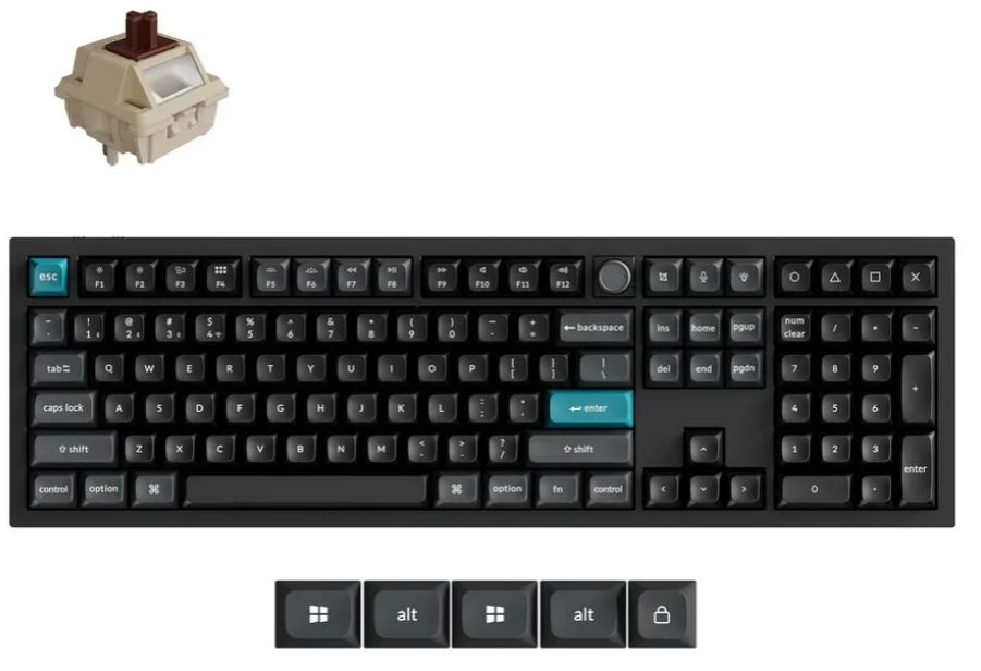 

Клавиатура Keychron Q6 Ultra Q6U-M3-RU Black, Brown св., Q6 Ultra