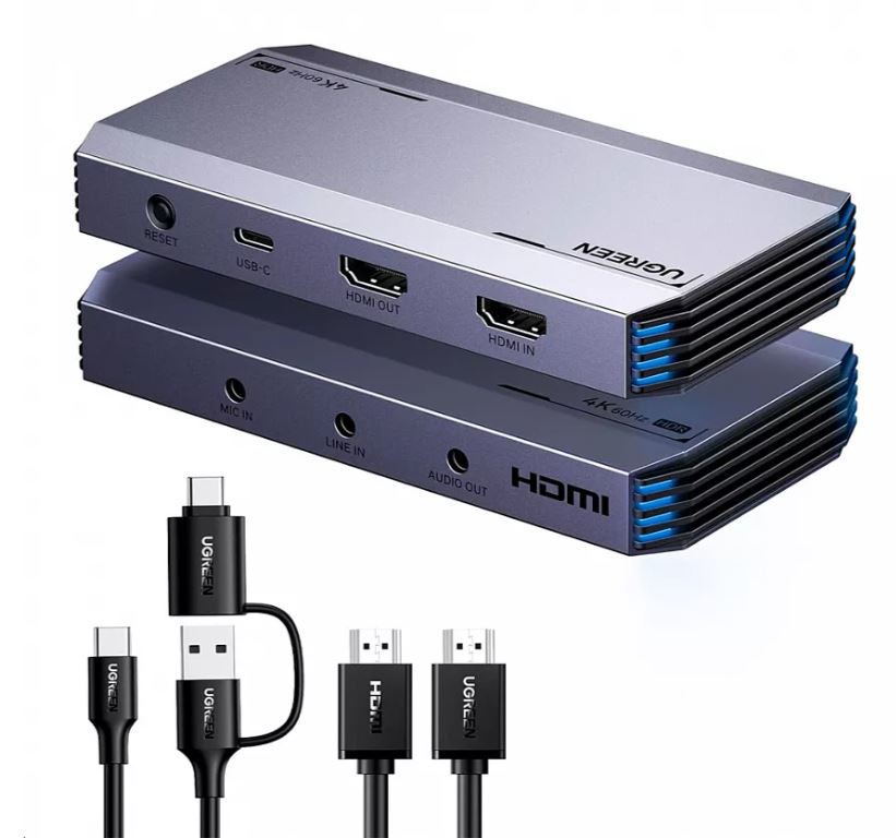 Карта UGREEN CM700 25173_ видеозахвата HDMI 4Kx2K/60Hz Video Capture. Цвет: серый