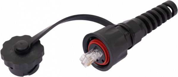 Изображение товара Индустриальный RJ45 разъем NIKOMAX NMC-RJ88RA50SA3-IS-BK Категория 6a IP67