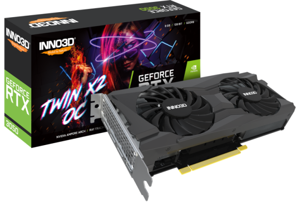 фото Видеокарта Inno3D GeForce RTX 3050 TWIN X2 OC (N30502-08D6X-1711VA41) в Екатеринбурге