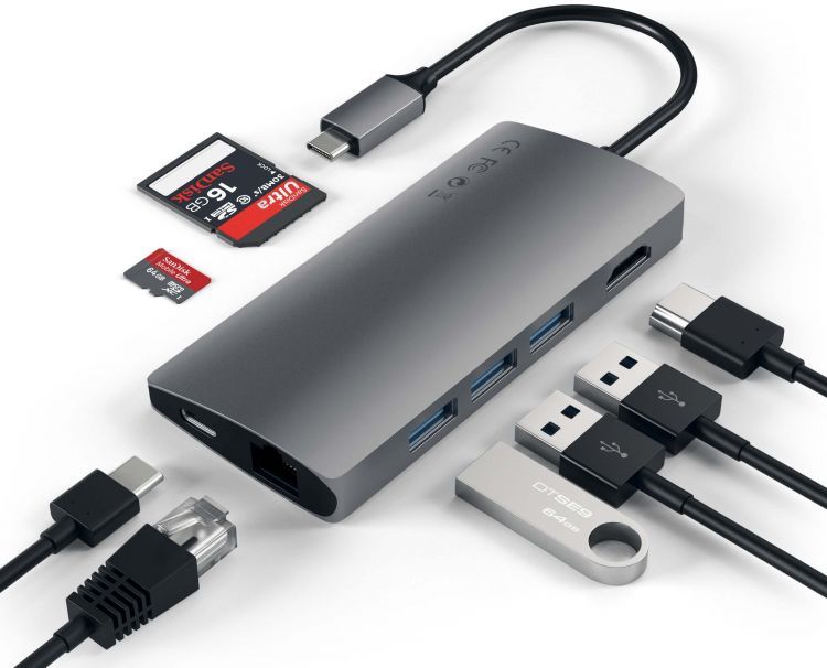 

Концентратор Satechi TYPE-C MULTI-PORT ADAPTER 4K WITH ETHERNET V2 ST-TCMA2M space gray, TYPE-C MULTI-PORT ADAPTER 4K WITH ETHERNET V2