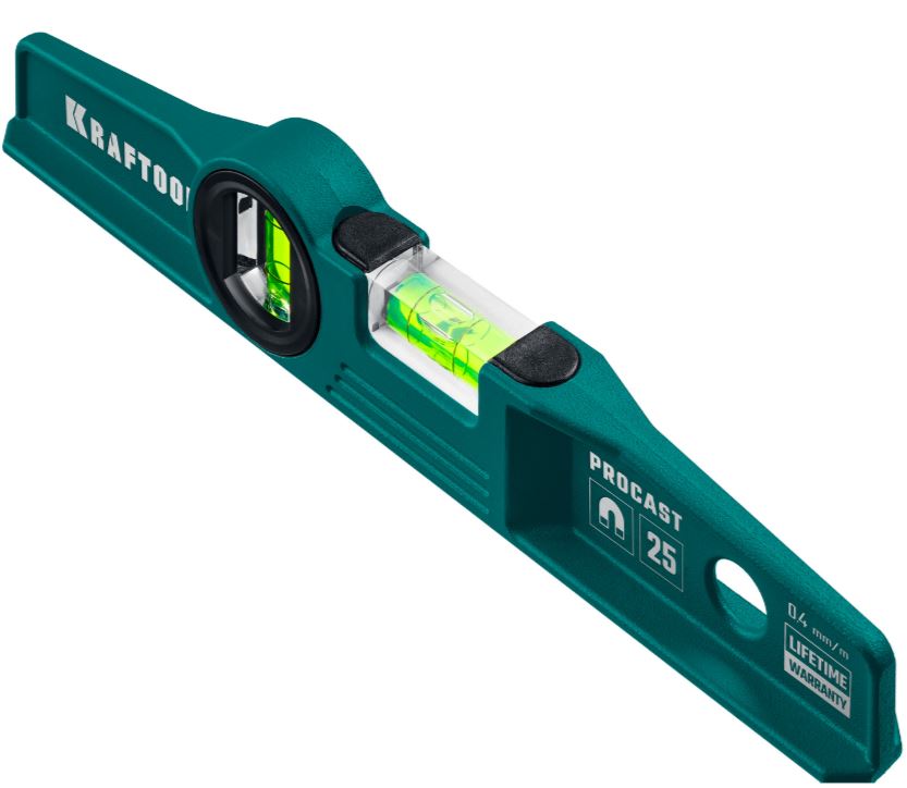 

Уровень Kraftool Procast 34717-025 Kraftool магнитный литой, 250мм., Procast