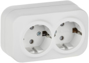 фото Розетка двухместная с заземлением  IEK ERH24-K01M-16