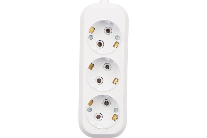

Колодка Rexant 11-8704 3 гнезда с заземлением, 11-8704