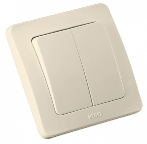 Изображение товара Выключатель двухклавишный HEGEL ВС16-351-01 для управления освещением