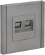 фото Розетка компьютерная+телефонная IEK FP-KT20-O-1-K46 в Казани